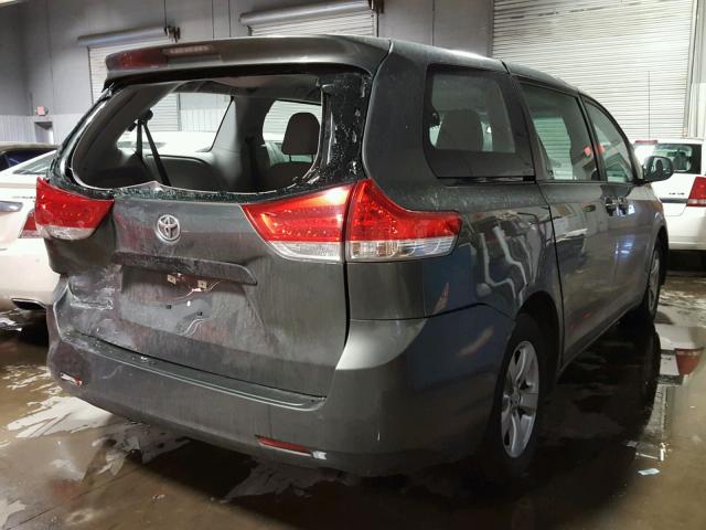 5TDZK3DC5DS384447 - 2013 TOYOTA SIENNA BAS GRAY photo 4