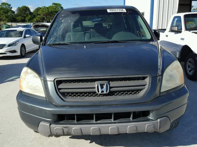 2HKYF18175H533705 - 2005 HONDA PILOT LX GREEN photo 9