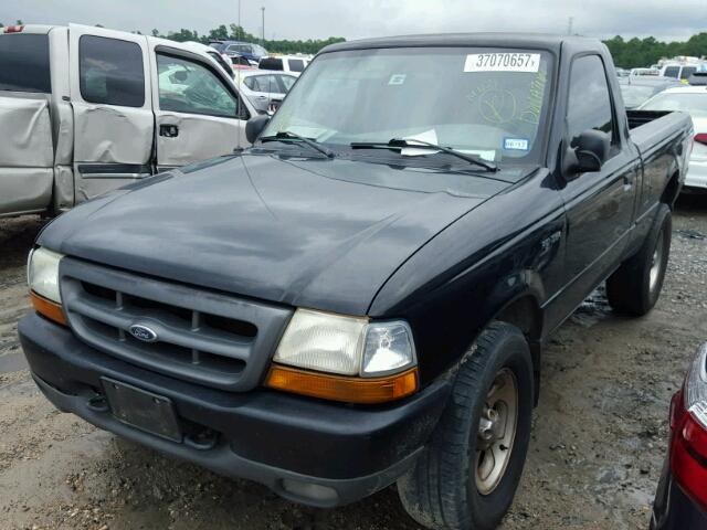 1FTYR10V6YTB10619 - 2000 FORD RANGER BLACK photo 2