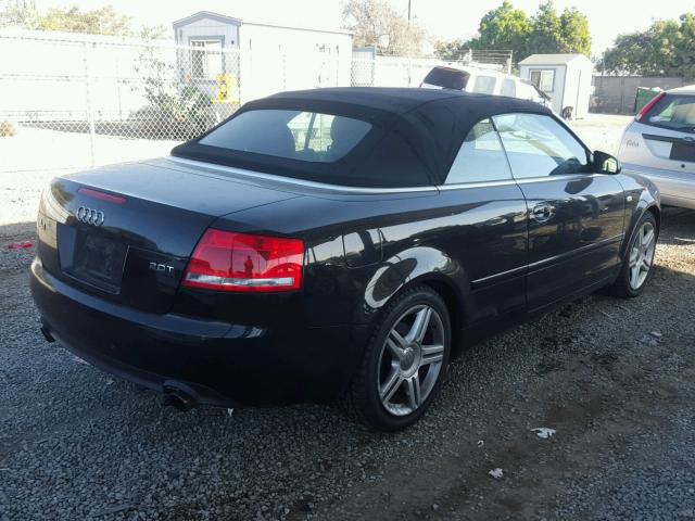 WAUAF48HX7K024273 - 2007 AUDI A4 2.0T CA BLACK photo 4