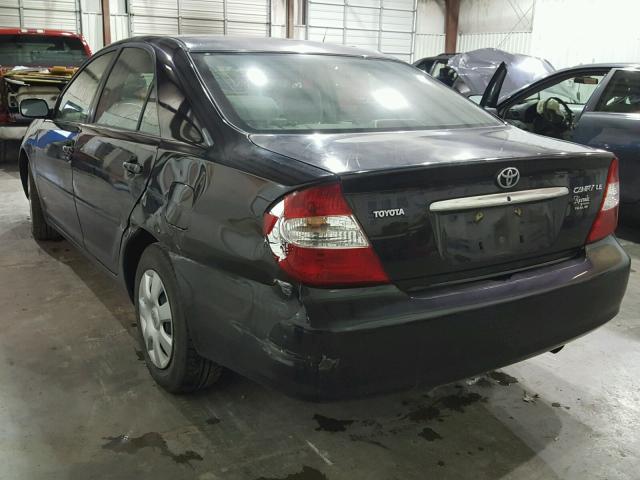 JTDBE32K230239869 - 2003 TOYOTA CAMRY LE შავი ფოტო 3