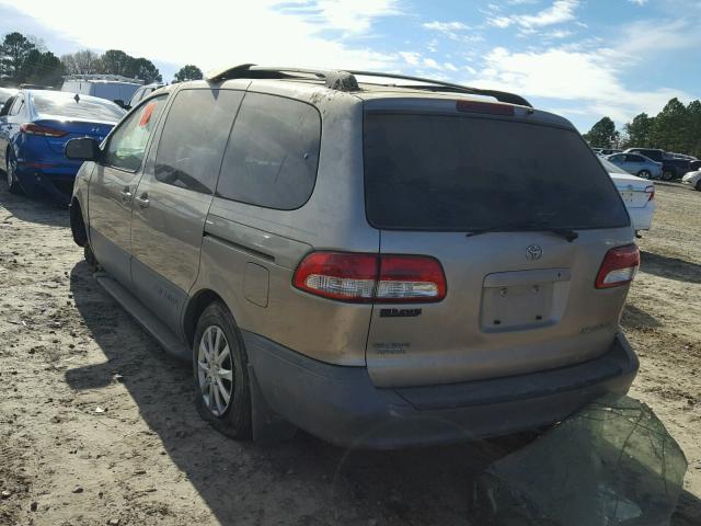 4T3ZF13C13U508950 - 2003 TOYOTA SIENNA LE BEIGE photo 3