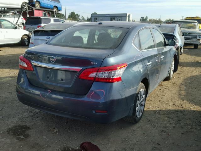 3N1AB7AP0FY304711 - 2015 NISSAN SENTRA S BLUE photo 4