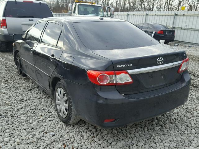 2T1BU4EE1BC692836 - 2011 TOYOTA COROLLA BA BLACK photo 3