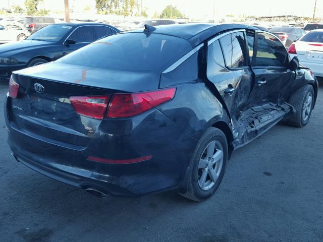 5XXGM4A72FG366880 - 2015 KIA OPTIMA BLACK photo 4