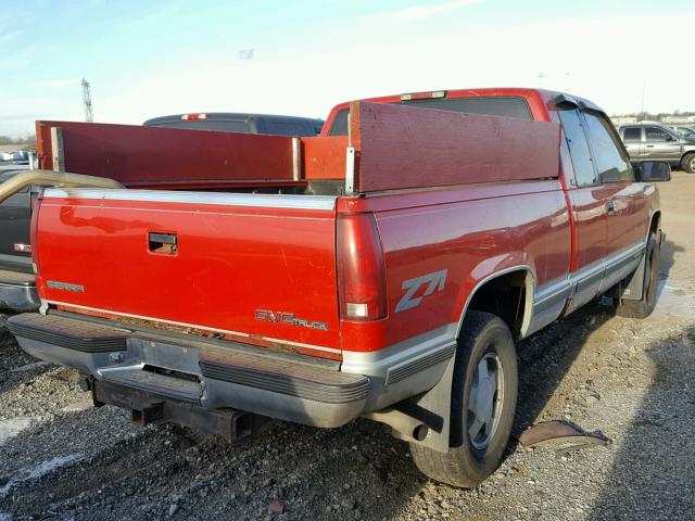 2GTEK19R0V1514840 - 1997 GMC SIERRA K15 RED photo 4