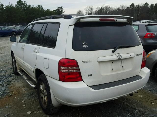 JTEGF21A320066783 - 2002 TOYOTA HIGHLANDER WHITE photo 3