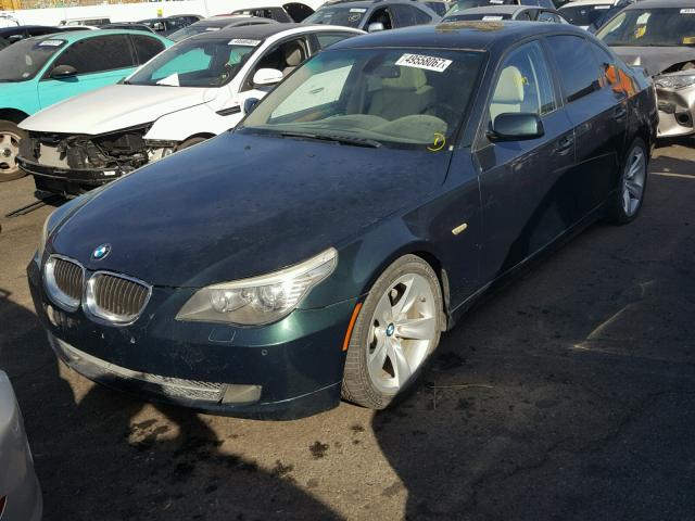 WBANU53578C113952 - 2008 BMW 528 I GREEN photo 2