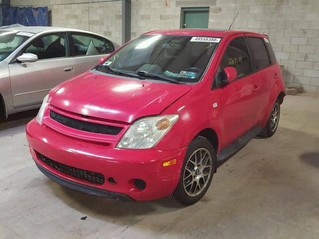 JTKKT624650099054 - 2005 TOYOTA SCION XA RED photo 2