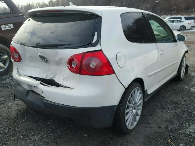 WVWFV71K07W041143 - 2007 VOLKSWAGEN NEW GTI FA WHITE photo 4