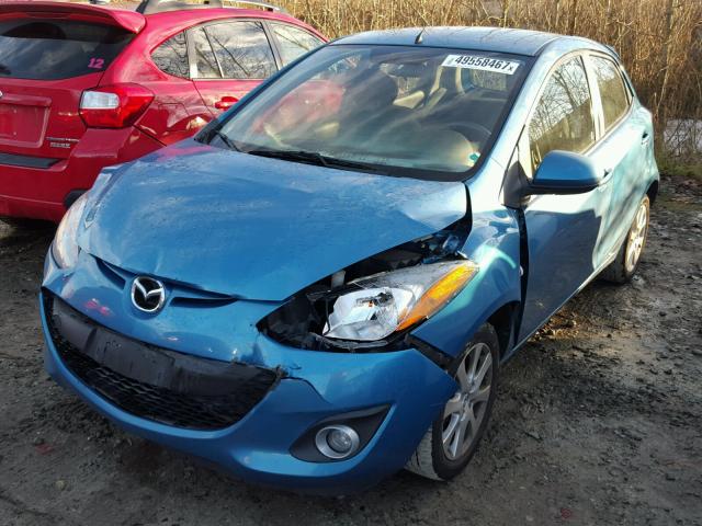 JM1DE1HZ8B0123141 - 2011 MAZDA MAZDA2 BLUE photo 2