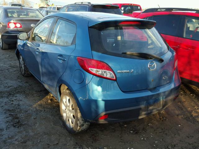 JM1DE1HZ8B0123141 - 2011 MAZDA MAZDA2 BLUE photo 3