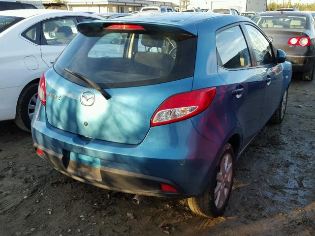 JM1DE1HZ8B0123141 - 2011 MAZDA MAZDA2 BLUE photo 4