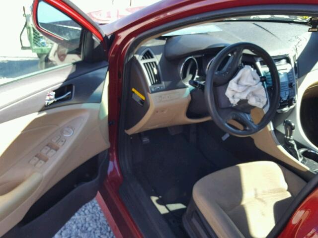 KMHEC4A44DA050885 - 2013 HYUNDAI SONATA HYB RED photo 9