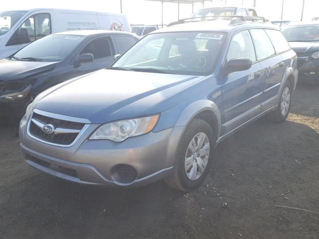 4S4BP60CX87321804 - 2008 SUBARU OUTBACK BLUE photo 2