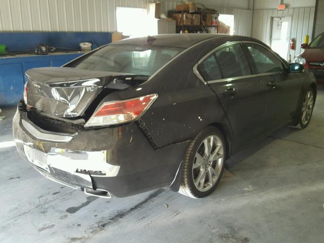 19UUA9F77EA002726 - 2014 ACURA TL ADVANCE BLACK photo 4