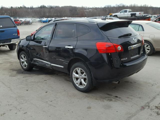 JN8AS5MV5BW264806 - 2011 NISSAN ROGUE S BLACK photo 3