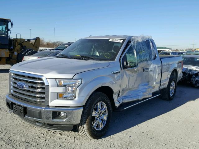 1FTEX1EP5GKF82009 - 2016 FORD F150 SUPER SILVER photo 2