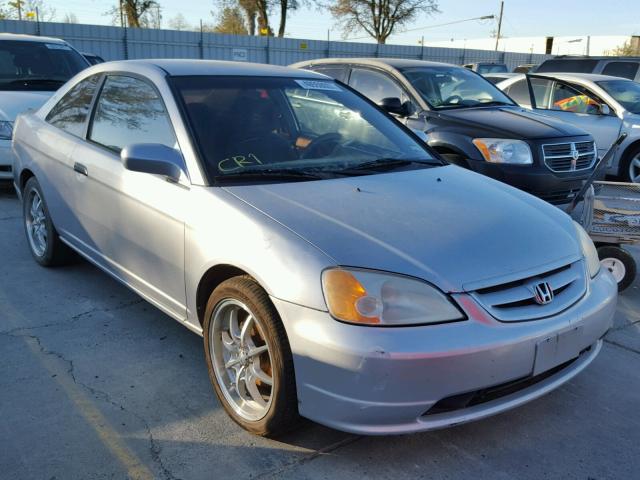 1HGEM22541L115684 - 2001 HONDA CIVIC LX SILVER photo 1