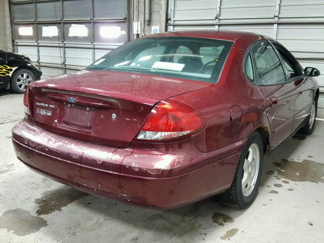 1FAFP53275A138870 - 2005 FORD TAURUS SE RED photo 4