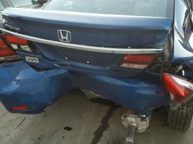 19XFB2F81DE267898 - 2013 HONDA CIVIC EX أزرق صورة 9
