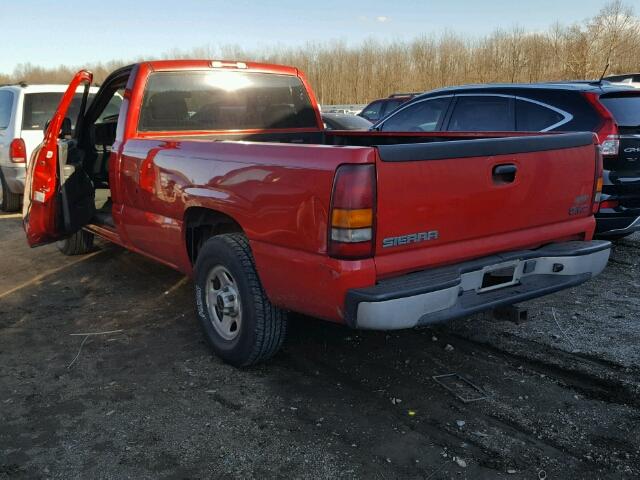 1GTEC14W92Z294580 - 2002 GMC NEW SIERRA RED photo 3