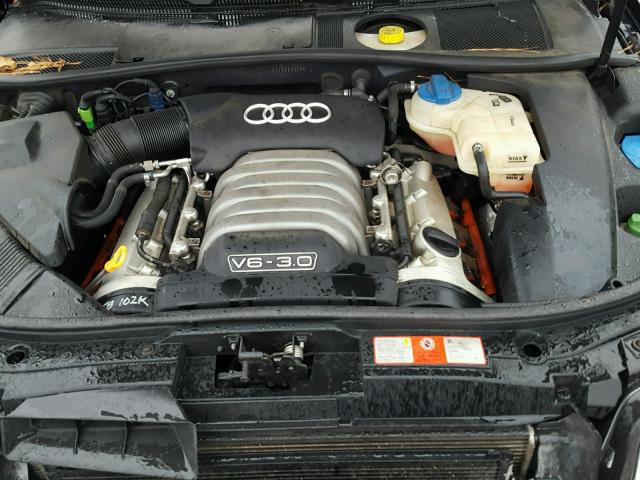 WAULT64B82N043572 - 2002 AUDI A6 3.0 QUA BLUE photo 7