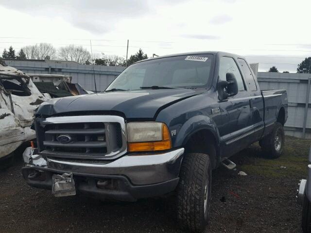 1FTSX31F2XEA31451 - 1999 FORD F350 SRW S BLUE photo 2