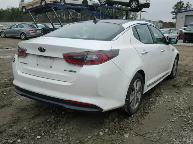 KNAGN4AD7E5064407 - 2014 KIA OPTIMA HYB WHITE photo 4