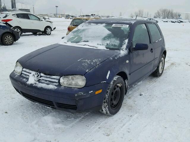 9BWBB21J624036699 - 2002 VOLKSWAGEN GOLF GL BLUE photo 2