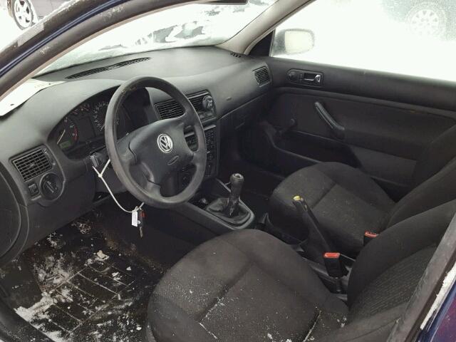 9BWBB21J624036699 - 2002 VOLKSWAGEN GOLF GL BLUE photo 5