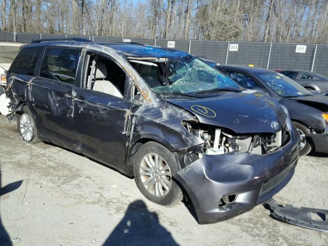 5TDYK3DC7ES452535 - 2014 TOYOTA SIENNA XLE GRAY photo 1