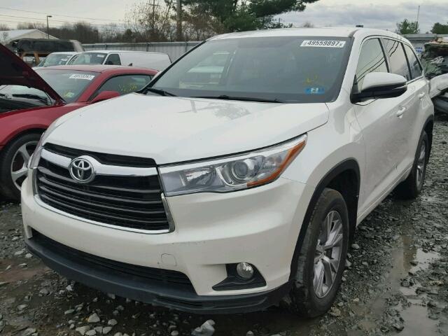 5TDBKRFH7FS092332 - 2015 TOYOTA HIGHLANDER WHITE photo 2