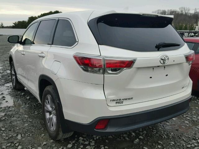 5TDBKRFH7FS092332 - 2015 TOYOTA HIGHLANDER WHITE photo 3