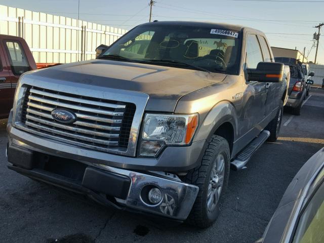 1FTFX1CFXCFC77266 - 2012 FORD F150 SUPER GRAY photo 2