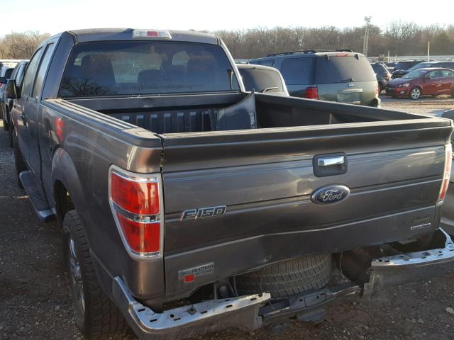 1FTFX1CFXCFC77266 - 2012 FORD F150 SUPER GRAY photo 3