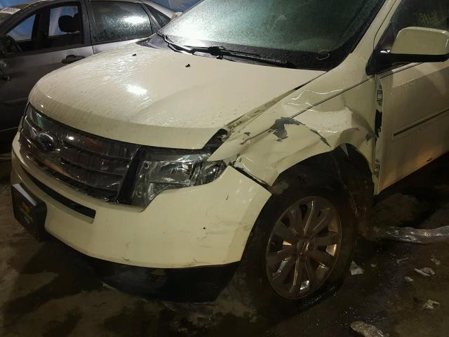 2FMDK49C87BA65120 - 2007 FORD EDGE SEL P WHITE photo 9