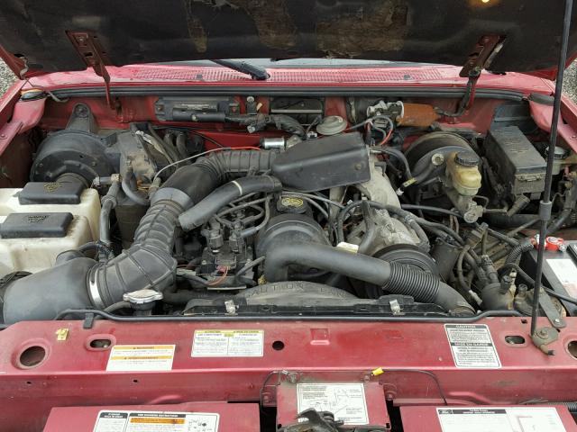 1FTCR14A9TPA42061 - 1996 FORD RANGER SUP BURGUNDY photo 7