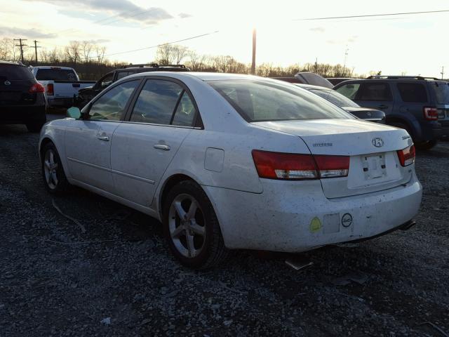 5NPEU46F56H071266 - 2006 HYUNDAI SONATA GLS WHITE photo 3