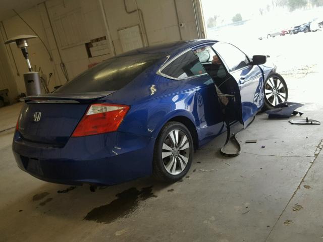 1HGCS12799A018562 - 2009 HONDA ACCORD EX BLUE photo 4