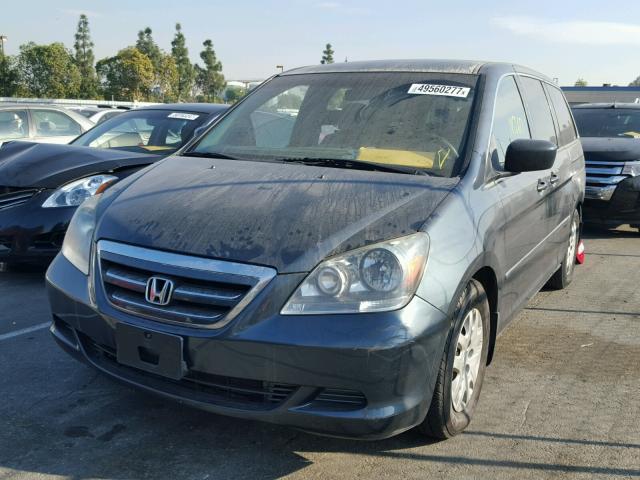 5FNRL38216B015025 - 2006 HONDA ODYSSEY LX GRAY photo 2