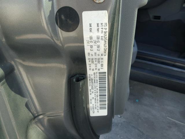 1J8HH48P57C643837 - 2007 JEEP COMMANDER GRAY photo 10