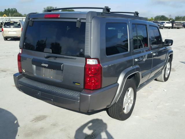 1J8HH48P57C643837 - 2007 JEEP COMMANDER GRAY photo 4