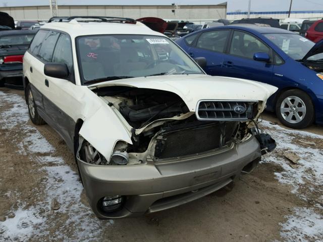 4S3BH675447639663 - 2004 SUBARU LEGACY OUT WHITE photo 1