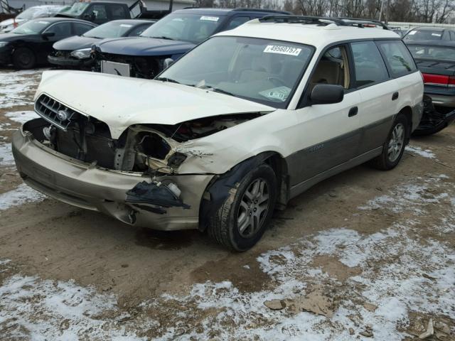 4S3BH675447639663 - 2004 SUBARU LEGACY OUT WHITE photo 2