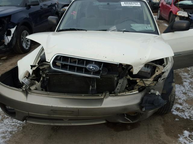 4S3BH675447639663 - 2004 SUBARU LEGACY OUT WHITE photo 7