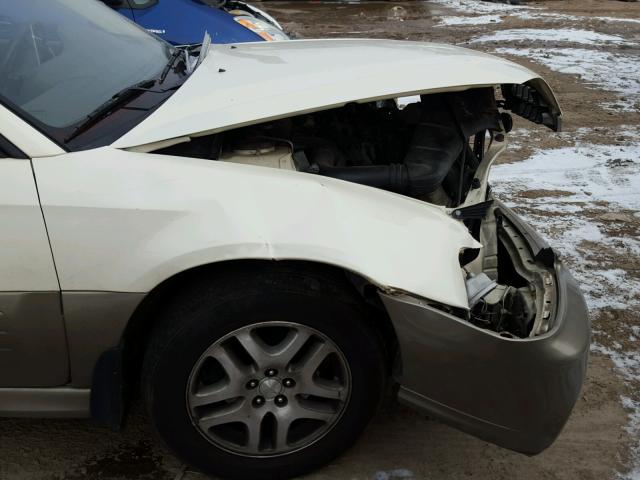 4S3BH675447639663 - 2004 SUBARU LEGACY OUT WHITE photo 9