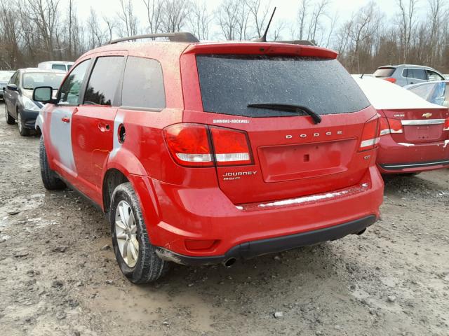 3C4PDDBG7DT635133 - 2013 DODGE JOURNEY SX RED photo 3