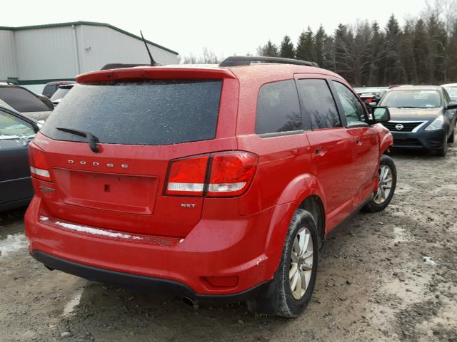 3C4PDDBG7DT635133 - 2013 DODGE JOURNEY SX RED photo 4