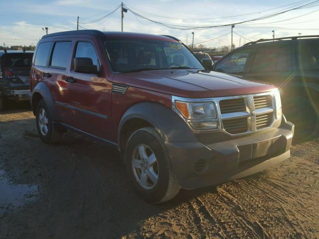 1D8GU28K77W564189 - 2007 DODGE NITRO SXT RED photo 1